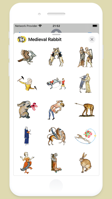 Medieval Rabbit Stickersのおすすめ画像6