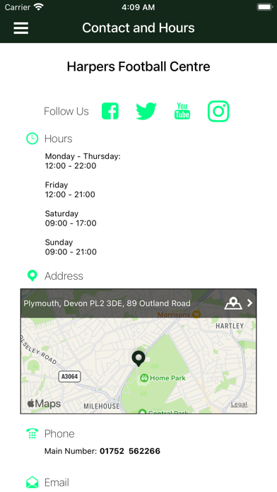 Harpers Football Centre Screenshot