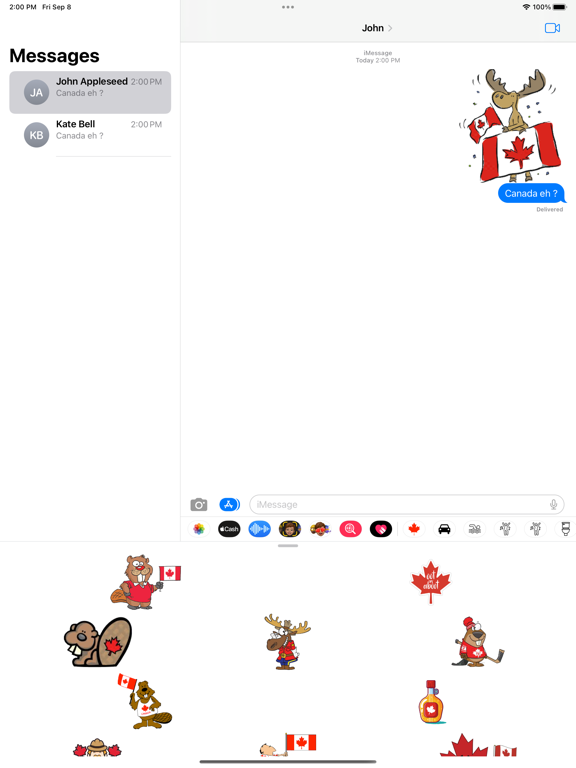 Screenshot #6 pour Canada Stickers App