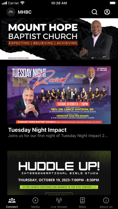 Mount Hope Baptist Church Screenshot