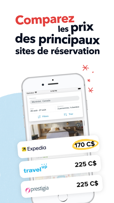 Screenshot #1 pour trivago: comparez les hôtels