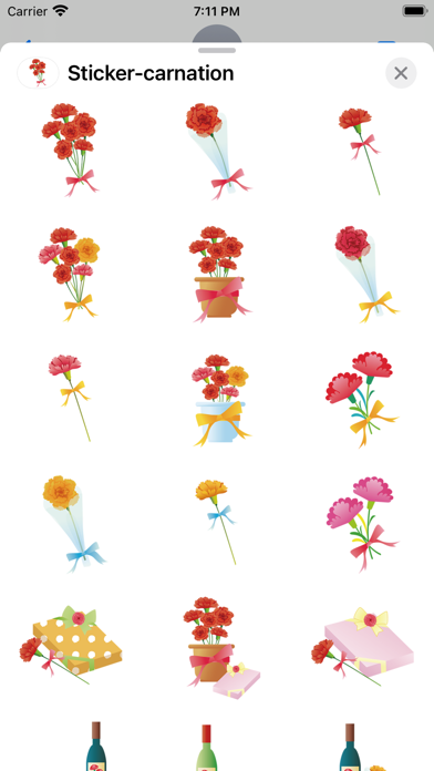 Sticker carnation Screenshot
