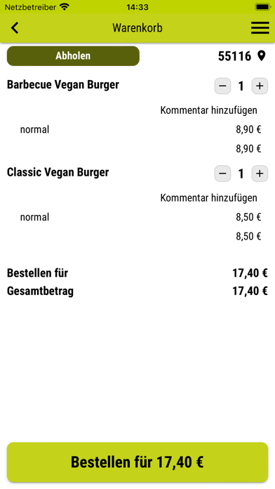 Burgerladen Screenshot
