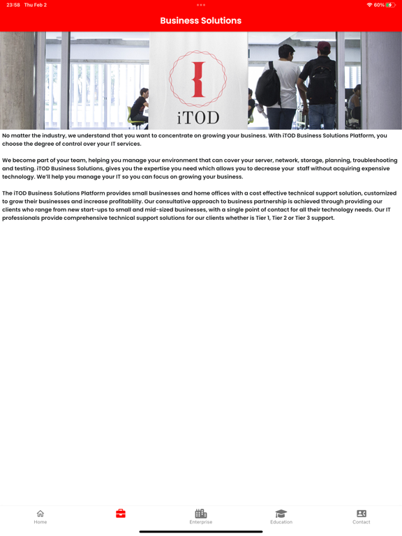 iTOD Live iPad screenshot 4 - Business app