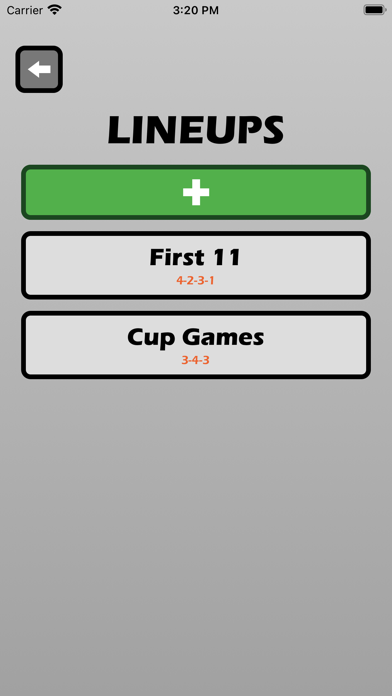 Football Lineup Manager Screenshot