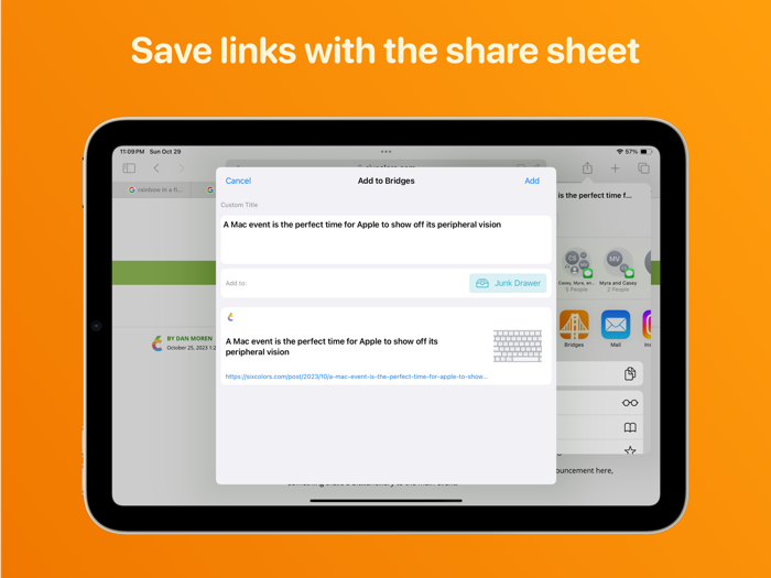 Bridges Link Formatting