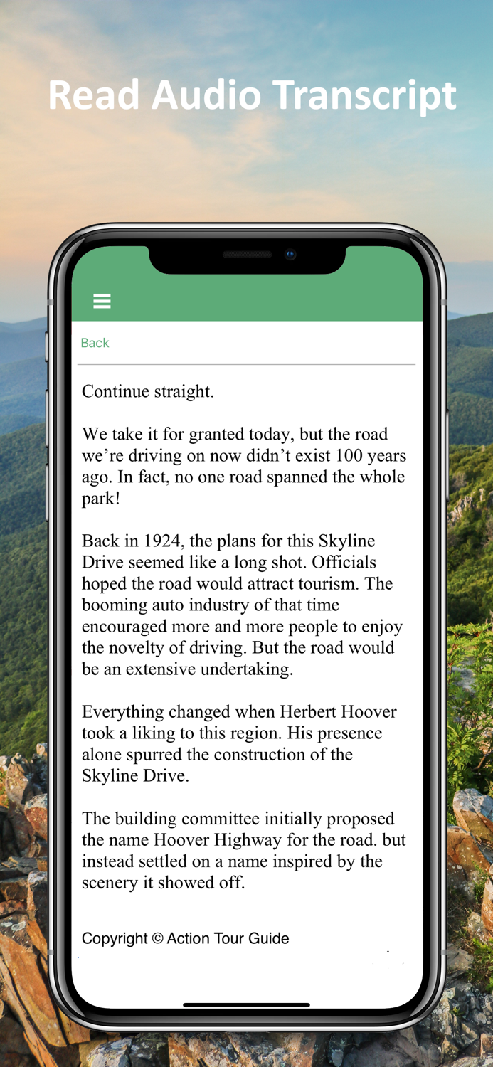 Shenandoah NP Audio Tour Guide