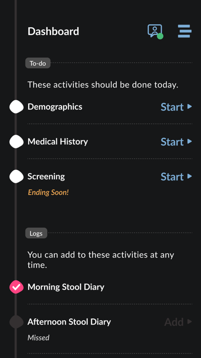 ObvioGo – Clinical Research Screenshot