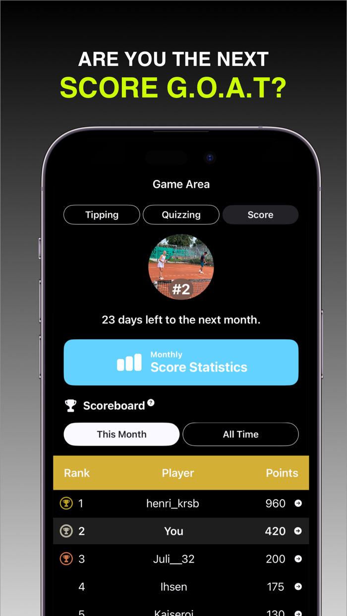 ScoreGO - Tennis Live Scores