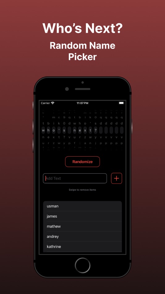 #1. Who's Next? - Random Picker (iOS) 게시자: Muhammad Usman Nazir