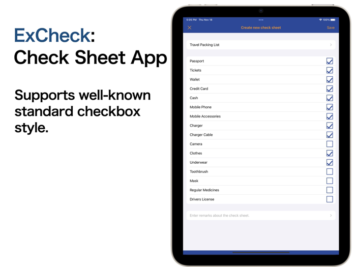 ExCheck - Create Check Sheets