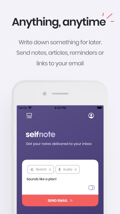 SelfNote: Email Note to Self