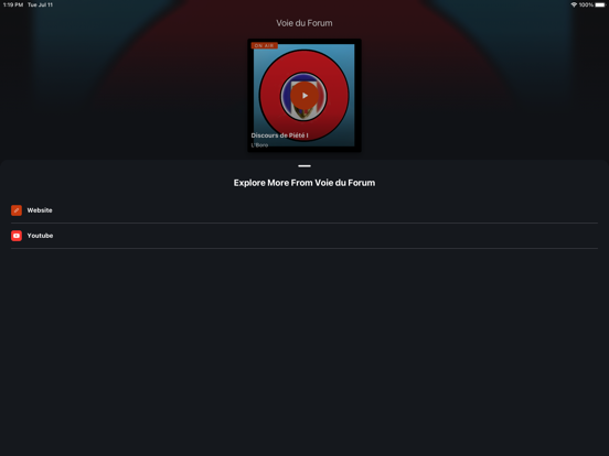 voie du forum iPad screenshot 3 - Music app
