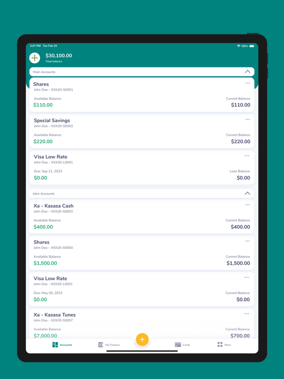 Zia CU Mobile Banking iPad screenshot 2 - Finance app