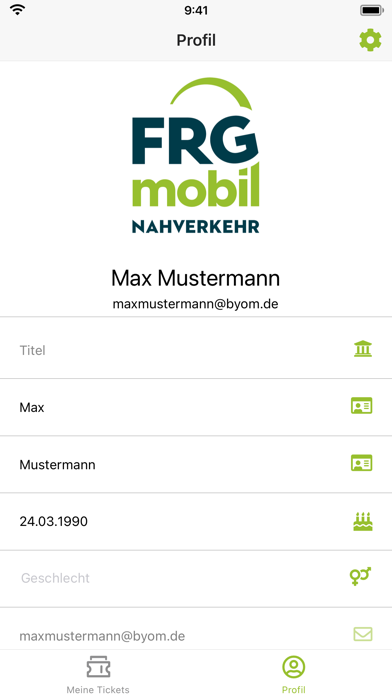 FRGmobil Tickets Screenshot