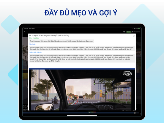120 Câu Mô Phỏng GPLX B2 2.0.0 iPad screenshot 4 - Education app