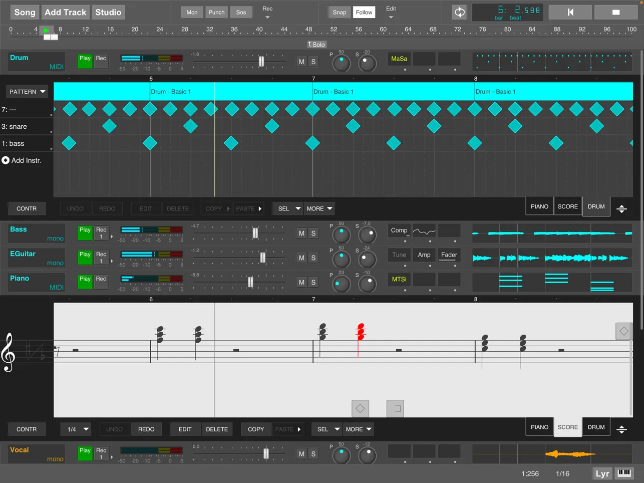 #3. MultitrackStudio for iPad (iOS) Podle: Giel Bremmers