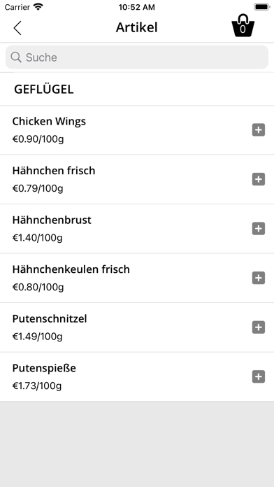 Herres BestellApp Screenshot
