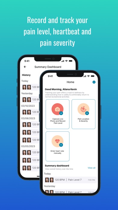 Hero Pain Tracking App Screenshot