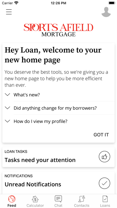 Sports Afield Mortgage Screenshot