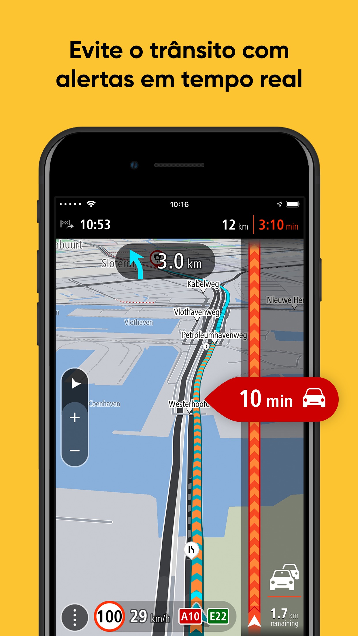 Screenshot do app TomTom GO Navigation