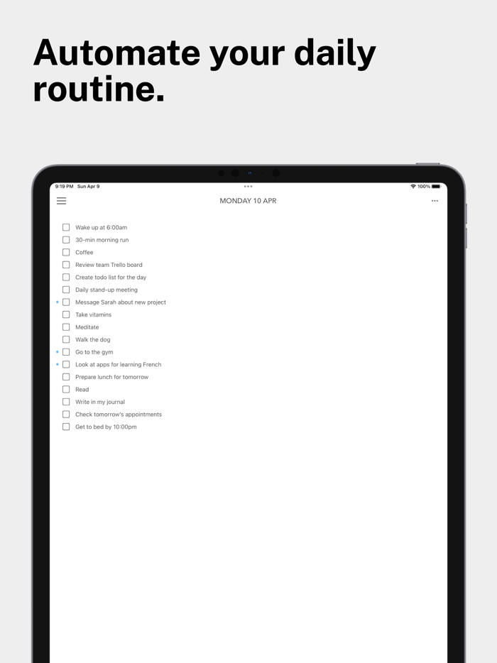 DailyList Daily ToDo List