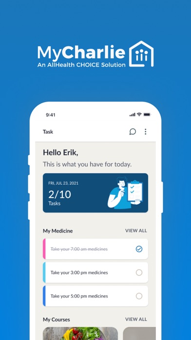 MyCharlie Health Coach Screenshot