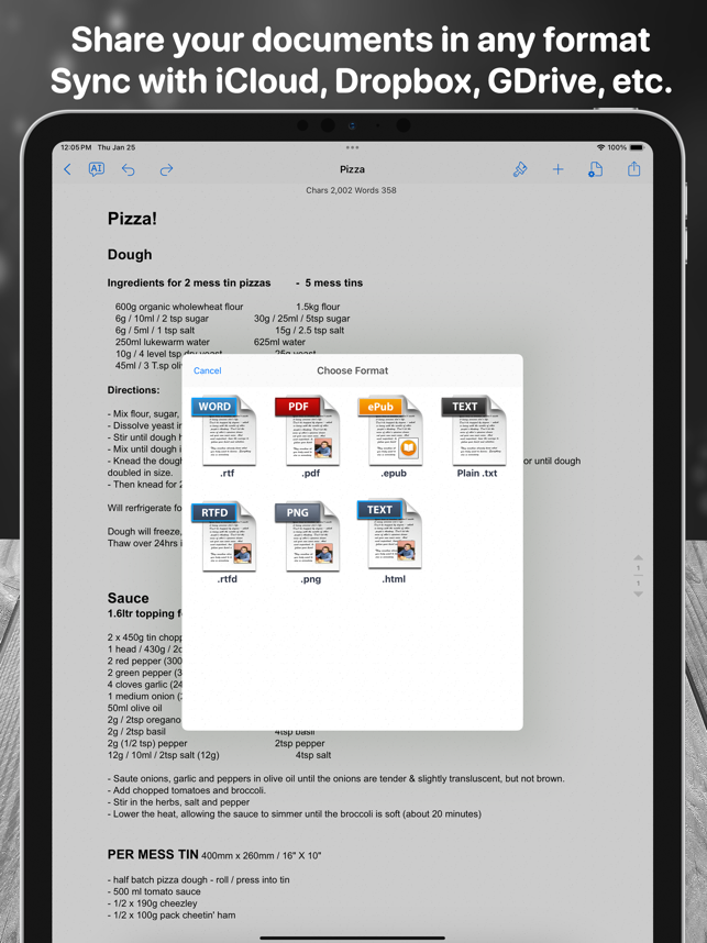 ‎Scrivo Pro - Capture d'écran des écrivains Scrivener