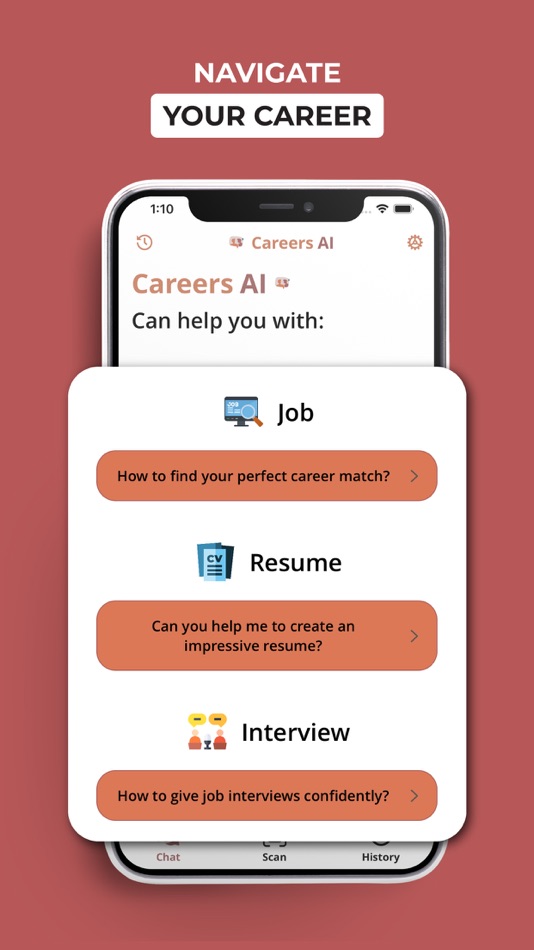 #2. Careers AI - ChatBot (iOS) 由: Malik Hamza Khalid