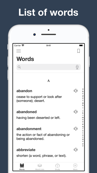 Screenshot #1 pour Word List for TOEFL® Test