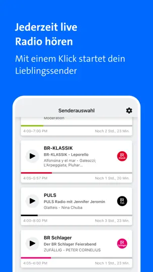 Screenshot von BR Radio auf dem iPhone 8