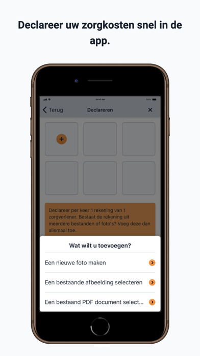 VvAA zorgverzekering Screenshot