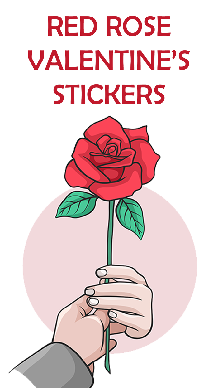 Red Rose Valentines Stickers