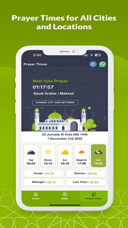 Qibla Finder | Prayer Times