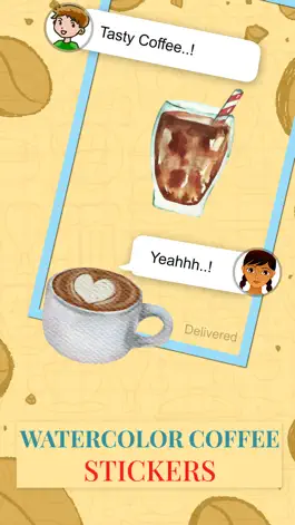 Game screenshot Water Color Coffee Stickers apk