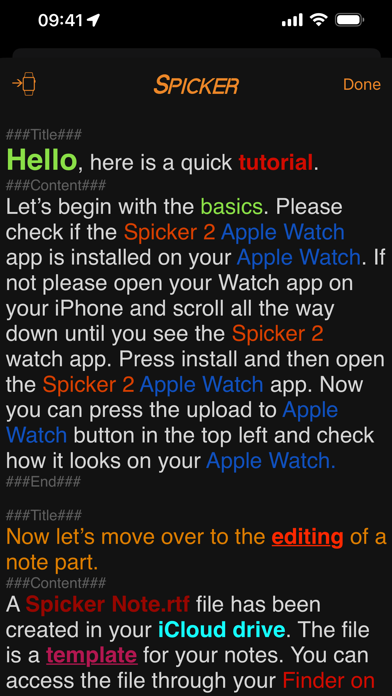 Spicker 2 Watch Notes Screenshot