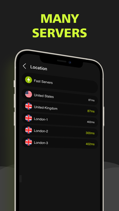 GreenLite VPN - Master Servers Screenshot