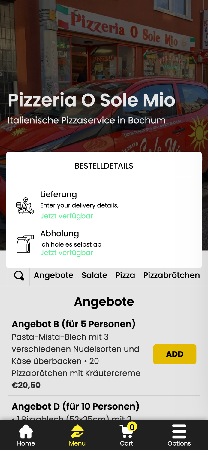 Pizzeria O Sole Mio Boch.