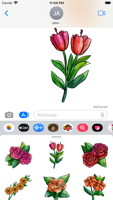 Natural Flower Dairy Stickers Screenshot