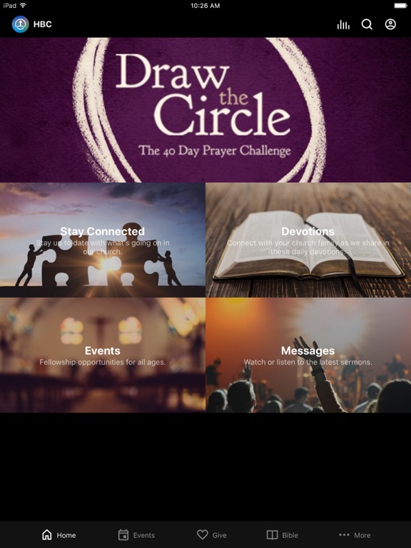 Hornsby Baptist Church iPad screenshot 1 - Lifestyle app