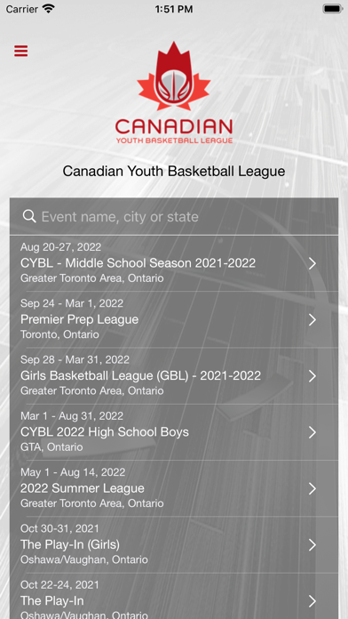 Screenshot #1 pour Canadian Youth Basketball