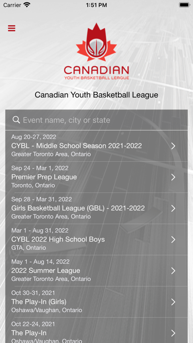 Canadian Youth Basketball Screenshot