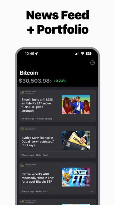 Bitcoin App for iPhone Screenshot