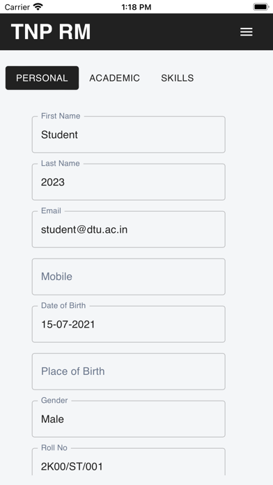 DTU RM Screenshot