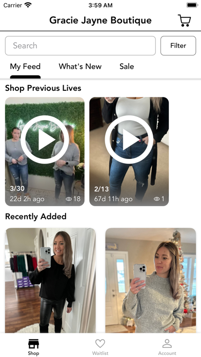 Gracie Jayne Boutique Screenshot