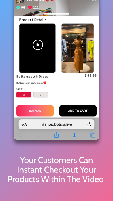 Botiga - Video Shopping Screenshot