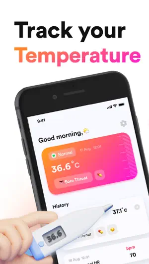 Body Temperature - HealthTrack screenshot 1