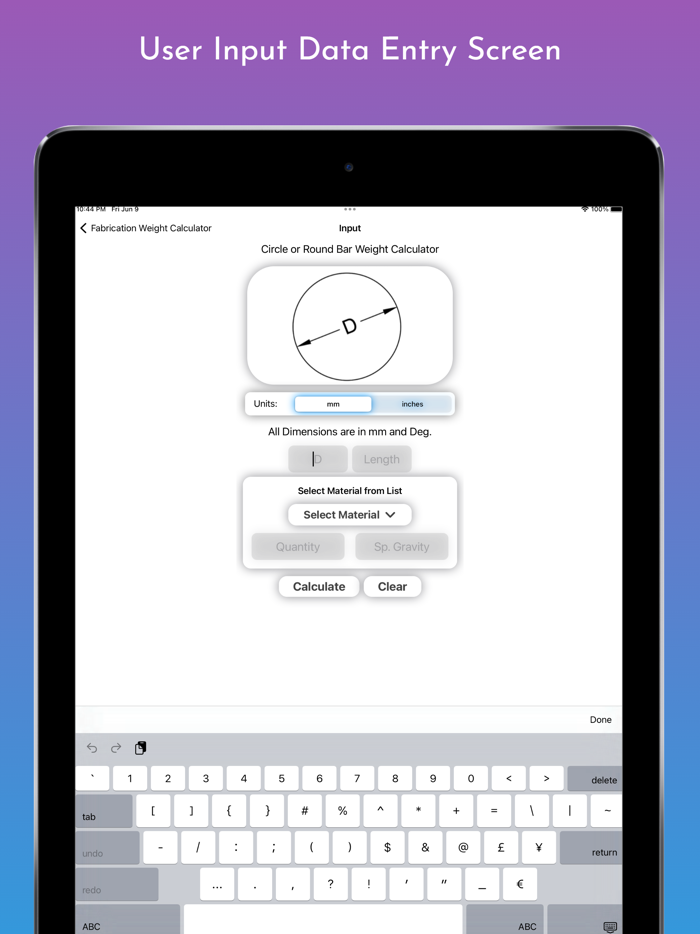 Fabrication Weight Calc Pro