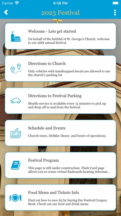St. George Events Screenshot