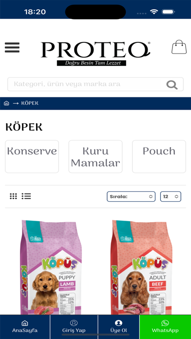 Proteo Pet Food Screenshot